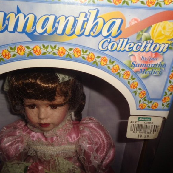 Fine Porcelain Doll, The Samantha Collection 18" Tall With Stand In Box 1998 - Picture 5 of 7